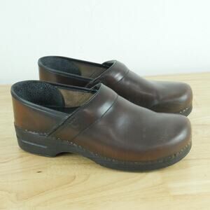 Dansko Size 45 Clog Brown Leather Work Shoe Comfort Slip On Men's 11.5 12